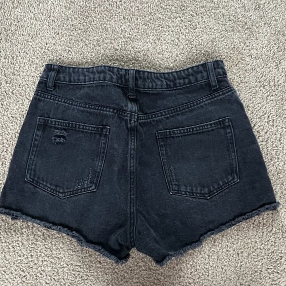 Black Distressed Shorts - Picture 2 of 7